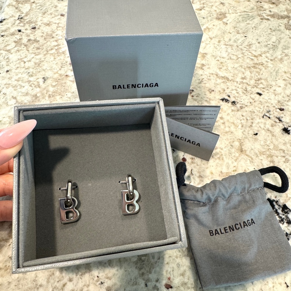 New Balenciaga B Chain Xs Earrings